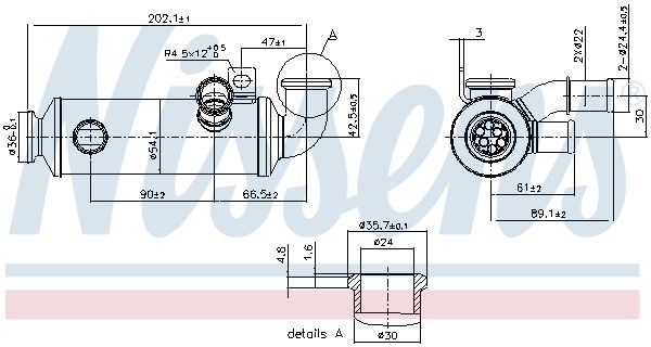 11717804953N 989274 Cooler, exhaust gas recirculation