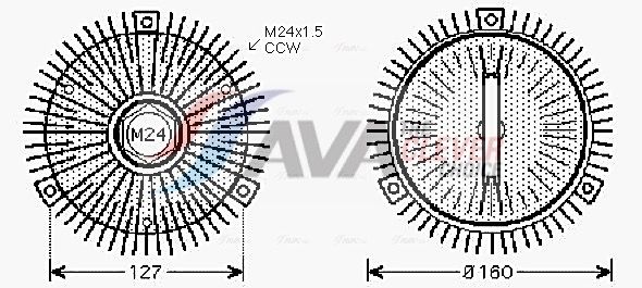 11527831619AQ BWC391 Clutch, radiator fan