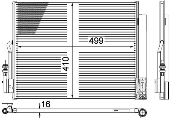64536805452MO2 AC 463 000S Condenser, air conditioning
