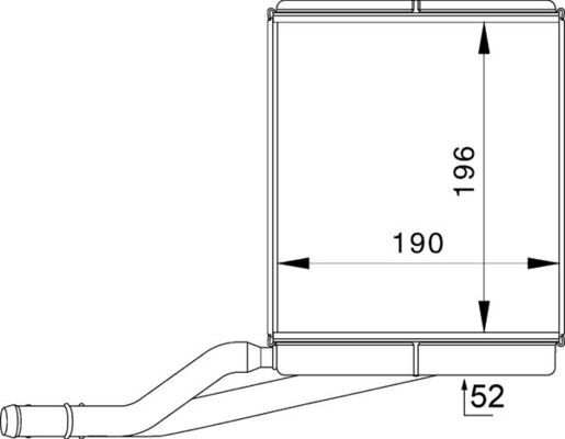 64119163330MO AH 189 000P Heat Exchanger, interior heating