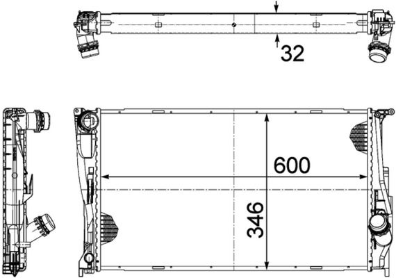 17117790297MO2 CR 1085 000P Radiator, engine cooling