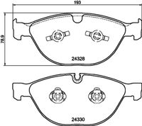 34112284065H 34112284065 34 11 2 284 065 2284065 8DB 355 012-521  Brake Pad Set, disc brake