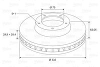 34116886478VL1 34116886478 34 11 6 886 478 6886478 197177 BMW X5 (E70) -  Brake Disc